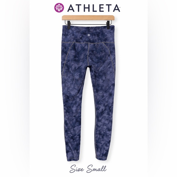 Athleta Blue Tie-Dye High-Rise Leggings | Size Small - Picture 11 of 11